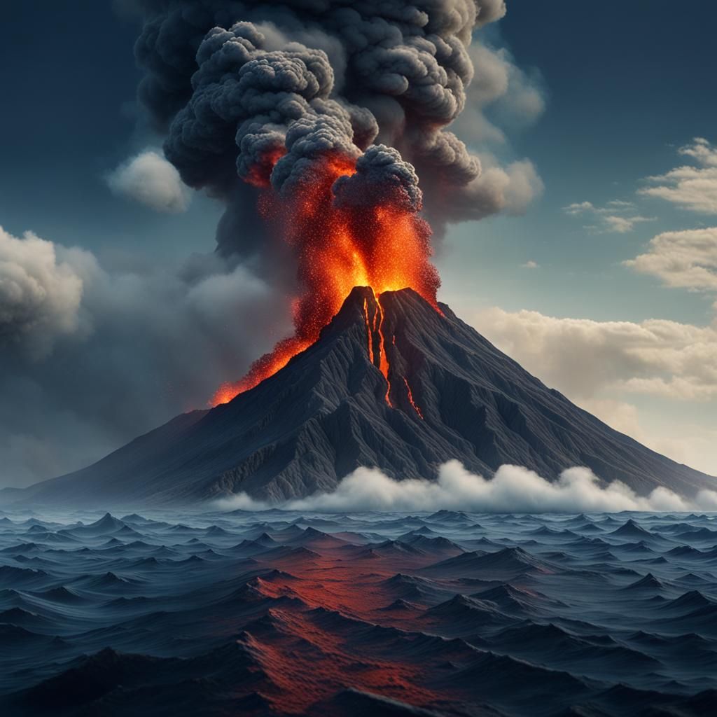 "Very intense and powerful" underwater volcanic eruption. 8K...