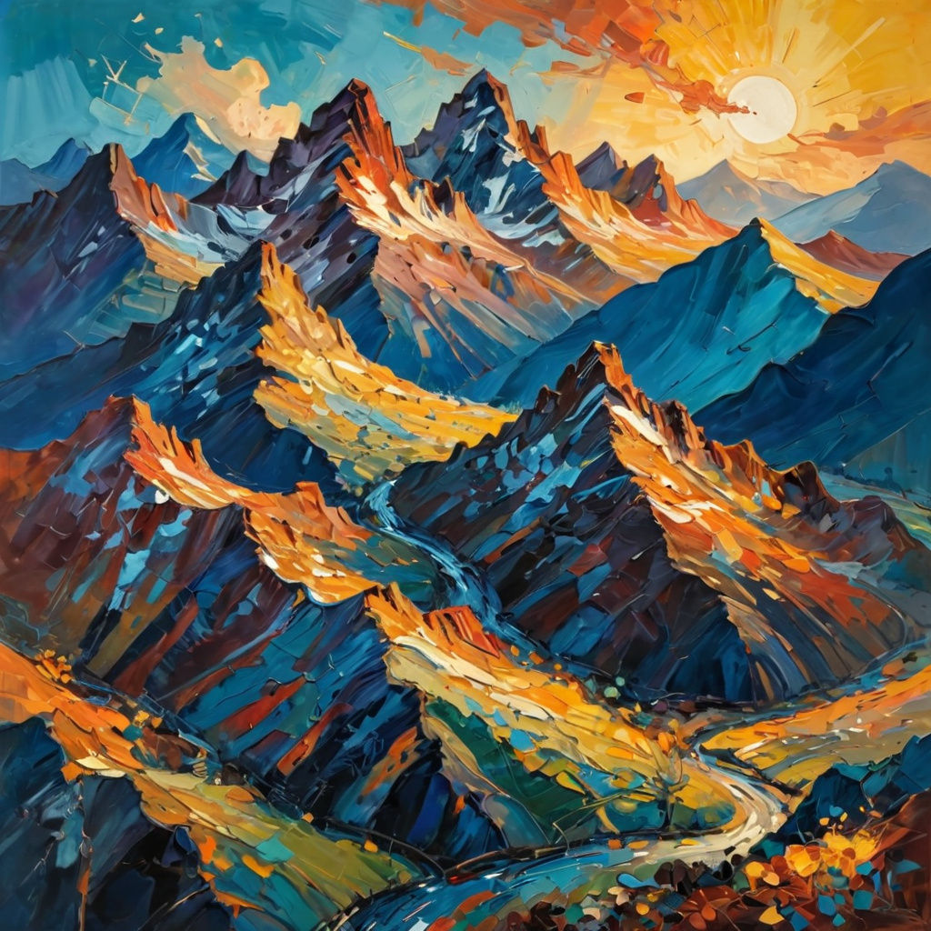 Impressionistic Landscape Painting Inspired by Modern Master...