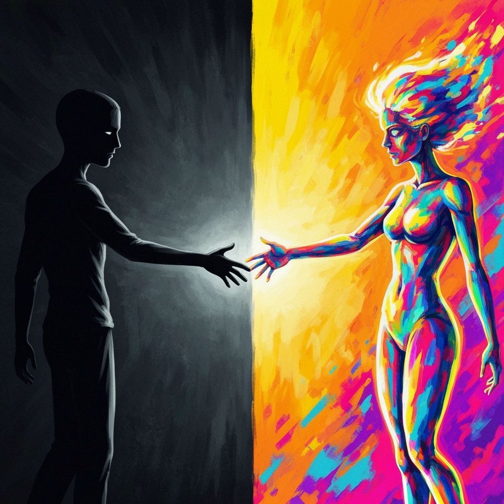 Depression Meets Euphoria: A Stark Visual Contrast