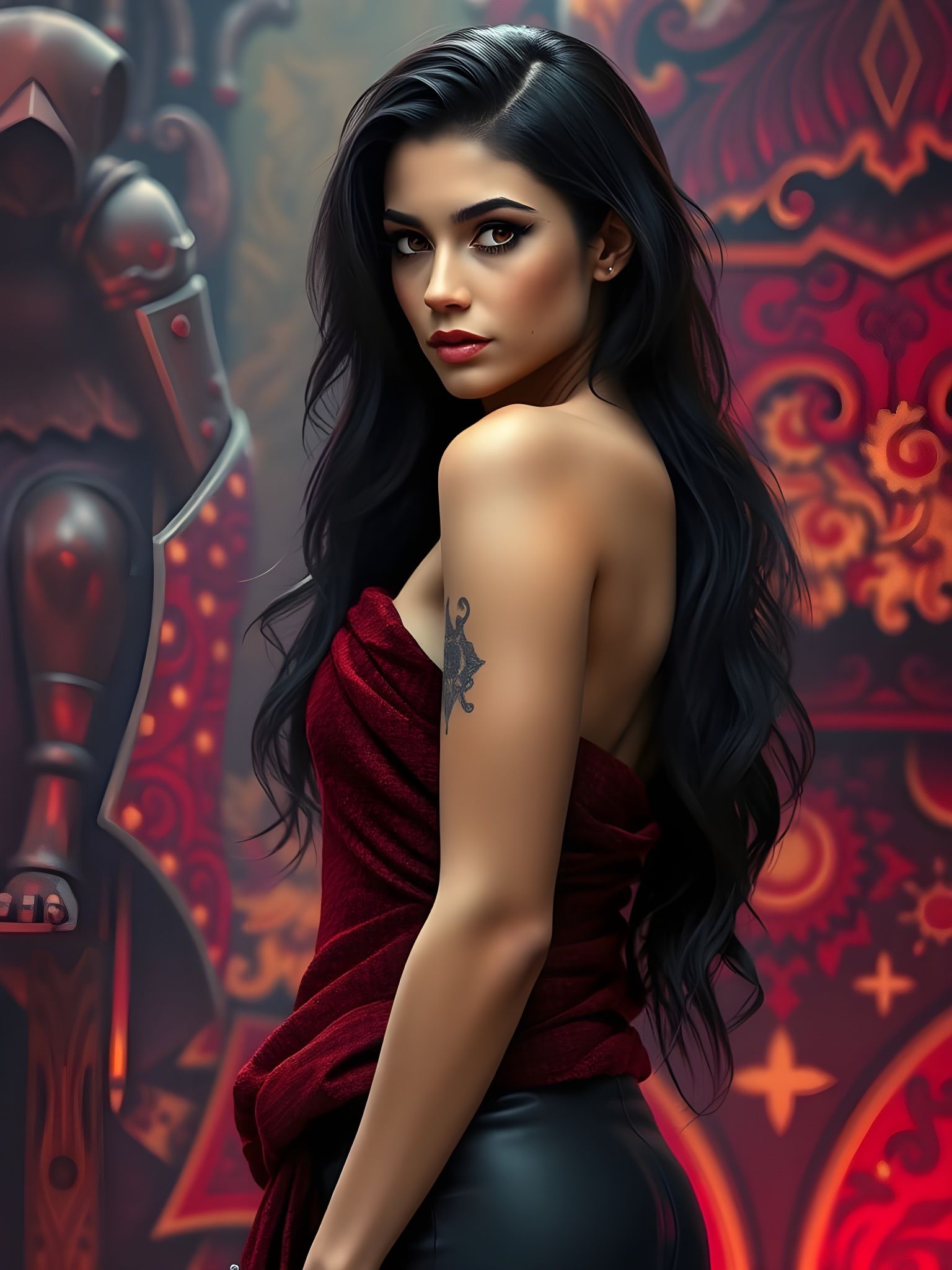 Italian Fantasy Goddess with Velvet Skin