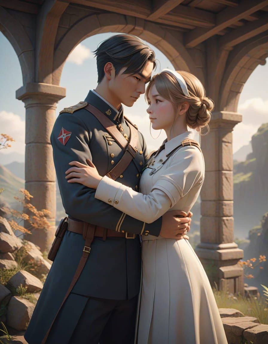 Desolate World War I Landscape, Frederic Henry and Catherine...