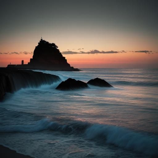 Hyperrealistic Dusk Seascape with Cinematic Atmosphere