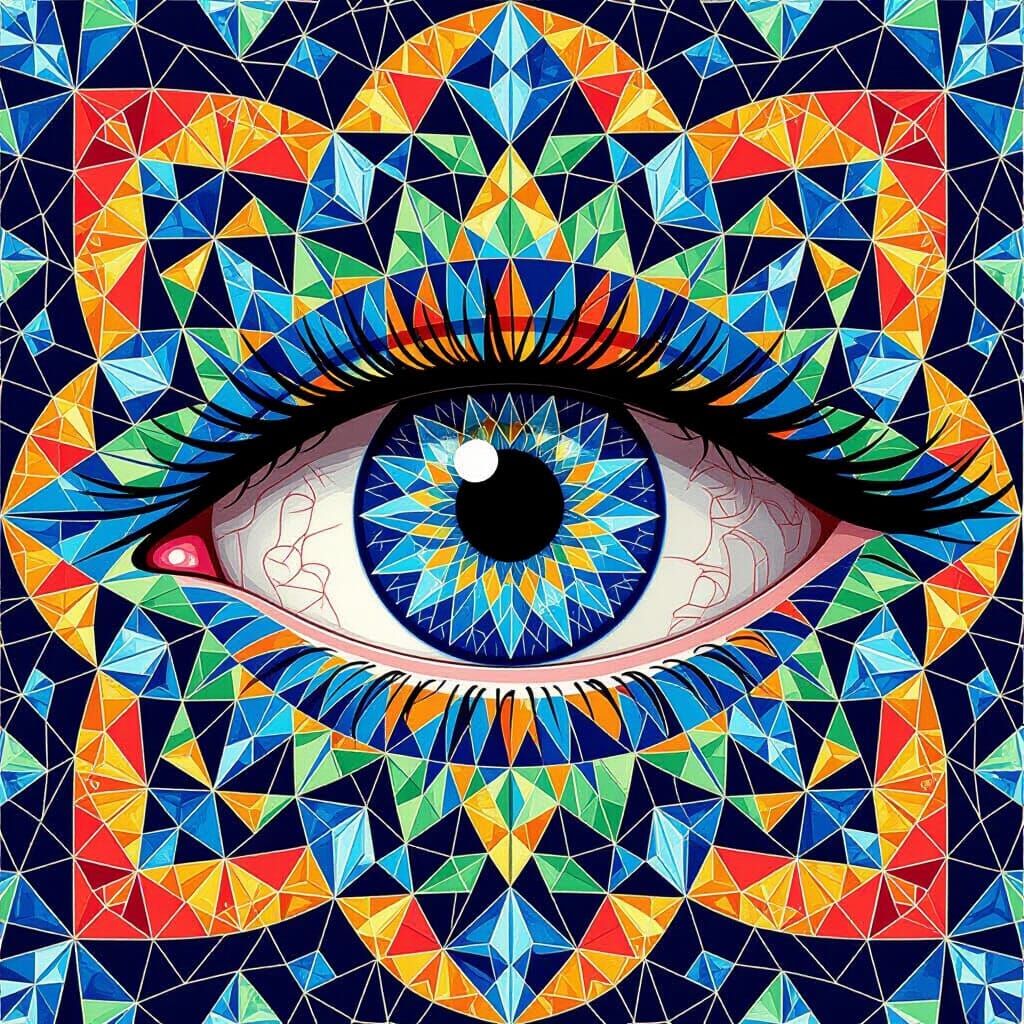 Infinite Mosaic Eye Tunnel