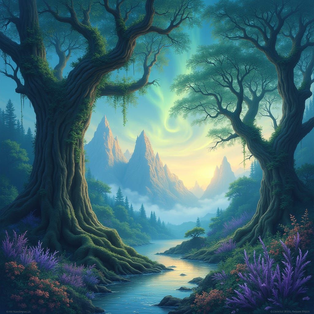 Whispers of Enchanted Realms in Dreamy Aquarela