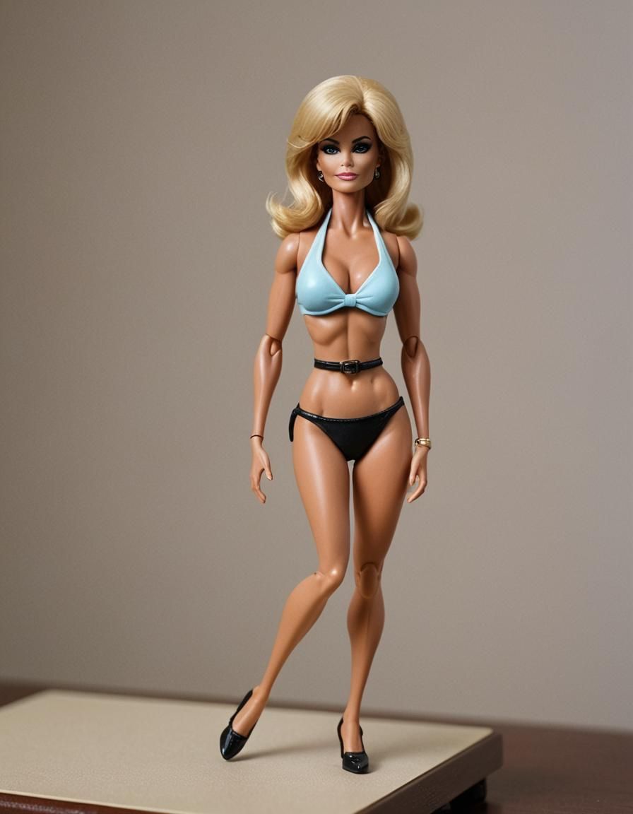 Bikini Action Figure on Desk, Professional Photography