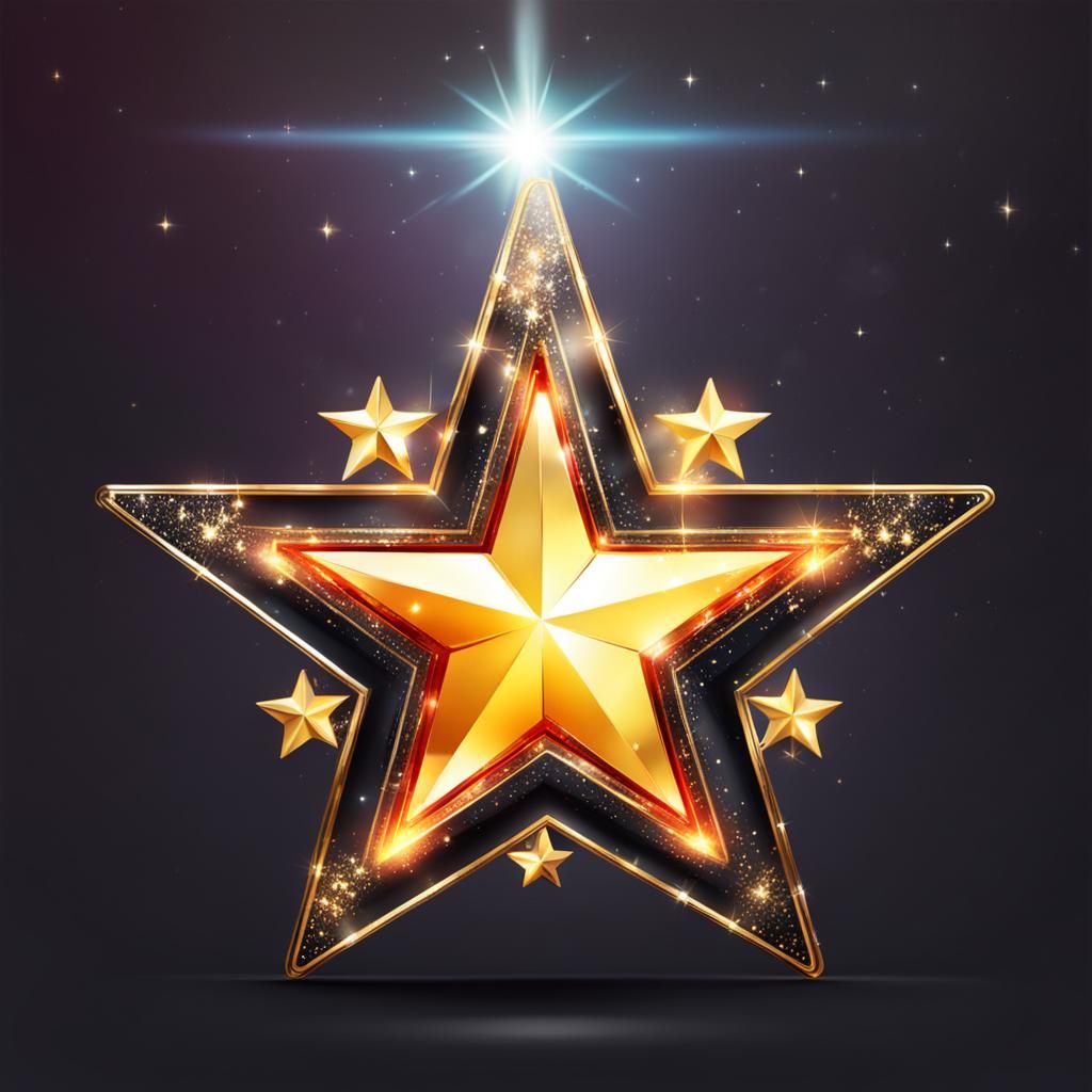 Brilliant Star Radiates Light and Grandeur
