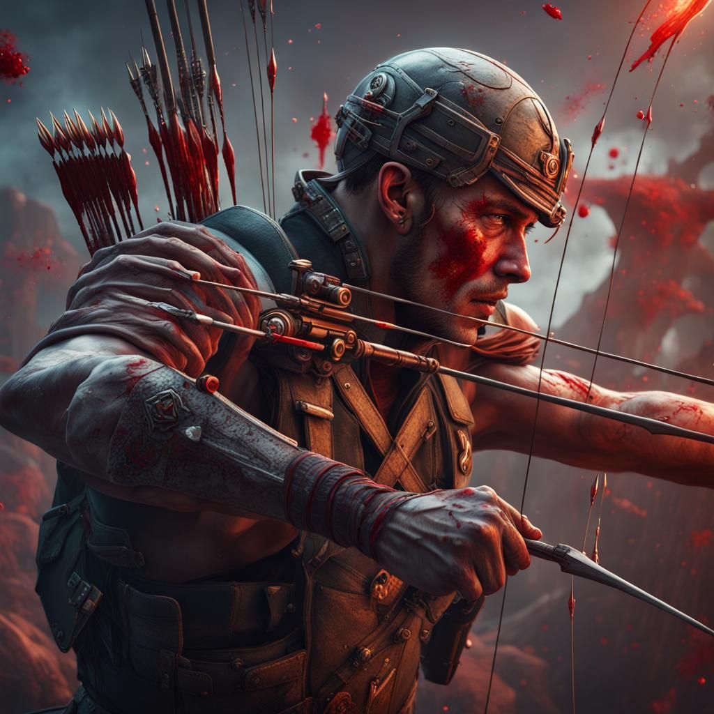 Archer Strikes Pilot: Detailed Fantasy Concept Art