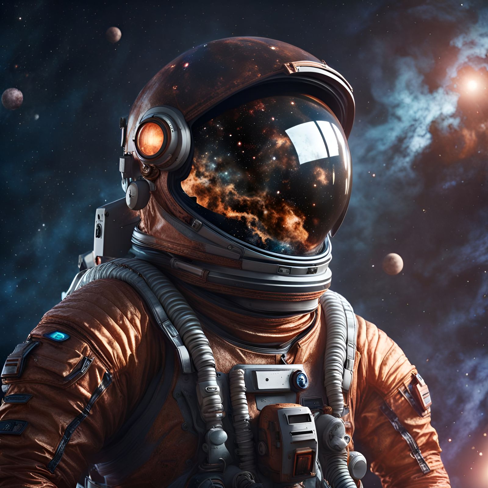 Astronaut Lost in Space Amidst Dying Star