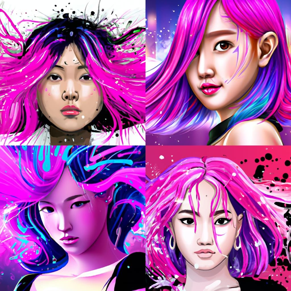 Beautiful K-Pop Dancer Portrait in Hyperdetailed Style