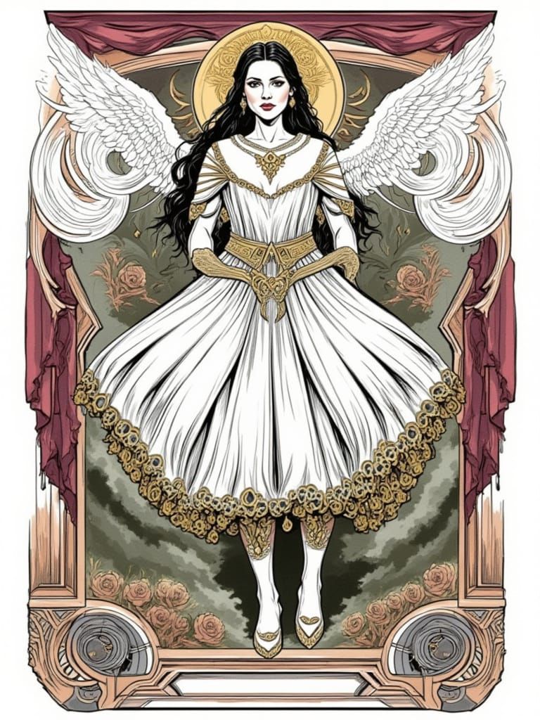 Abstract Sketch with Classic Elements