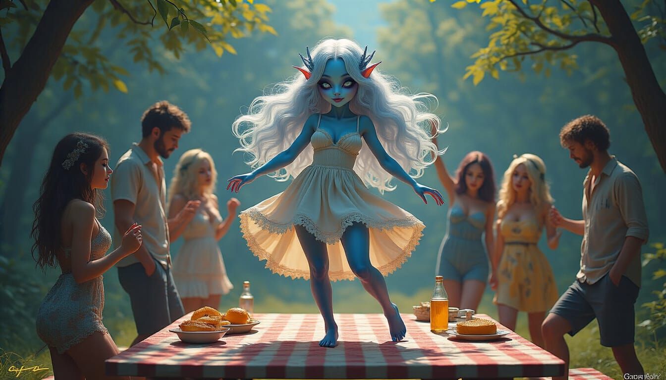 Alien Dances with Friends: Fantasy Concept Art