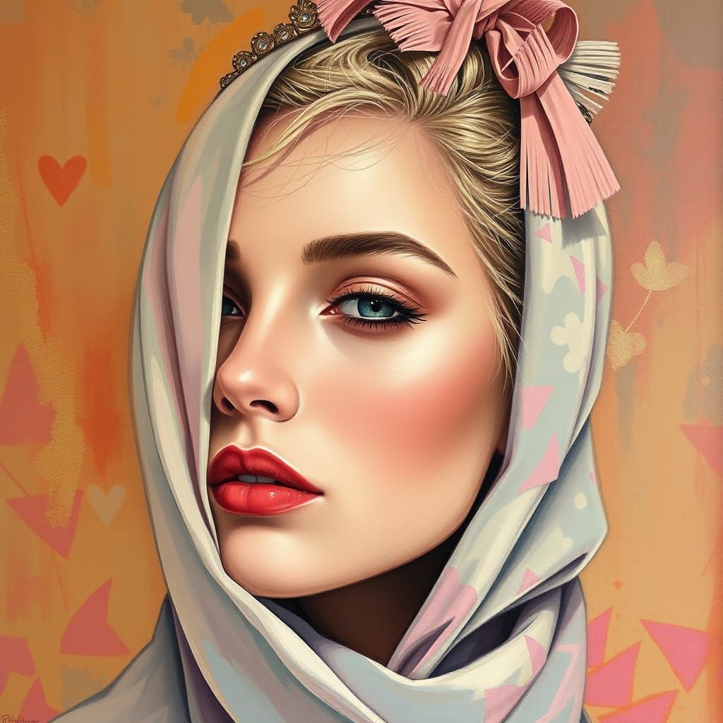 Ethereal Female Portrait in Artistic Splendor