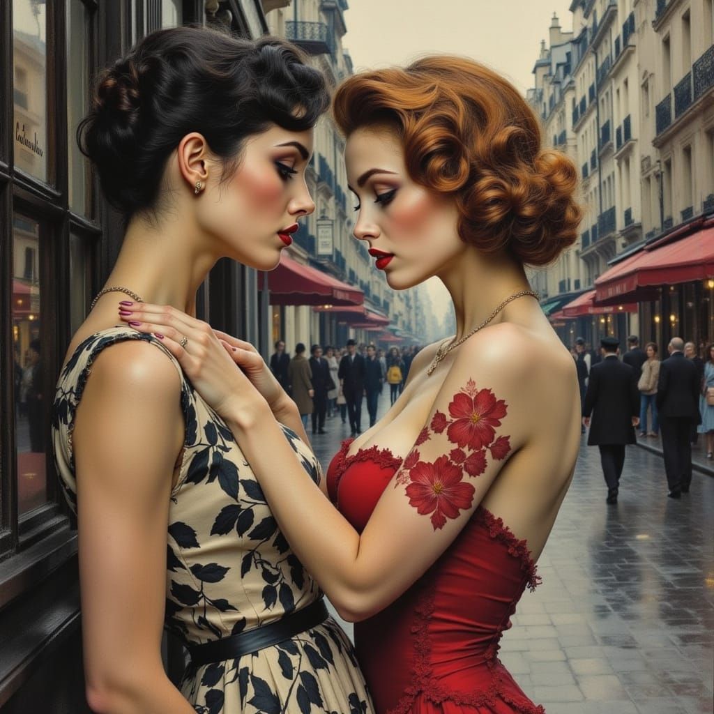 Classic Figure in Paris: Moody Surreal Portrait