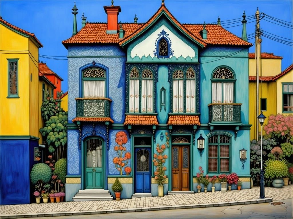 Colorful Houses of La Boca: Art Nouveau Style