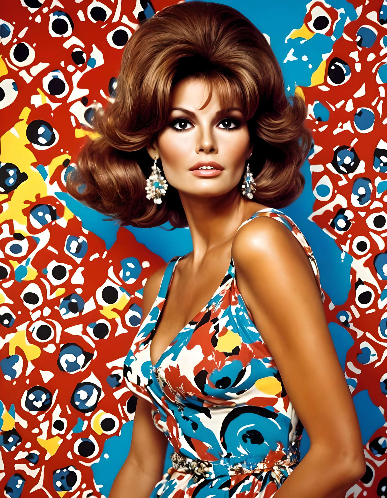 Raquel Welch Portrait in Swinging London Style