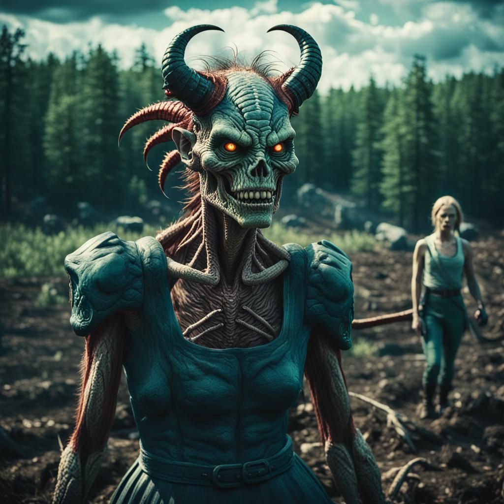 Gorgeous Demonic Cultivator in Cinematic Style