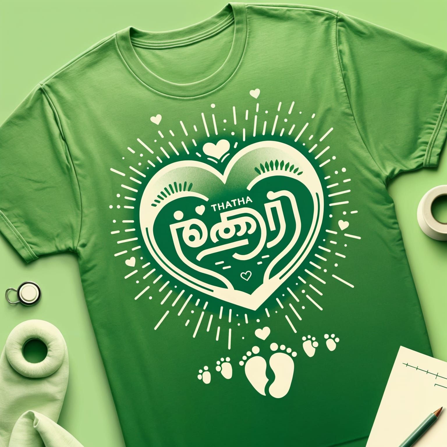 Heartwarming Grandchild T-Shirt Design in Cartoon Style