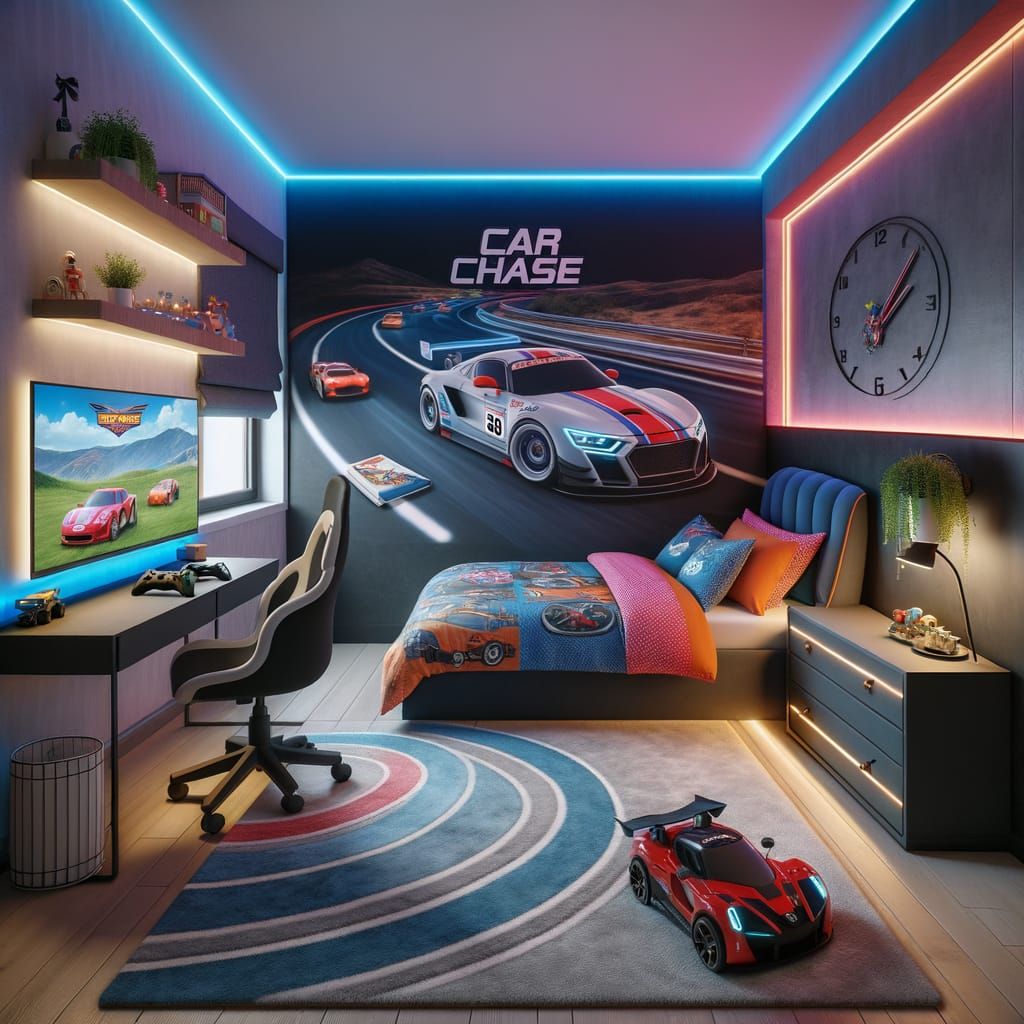 Kid's Bedroom in Fast & Furious Racing Style