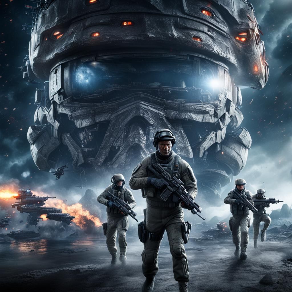 Hyper-Realistic Space Soldiers in Sci-Fi Film