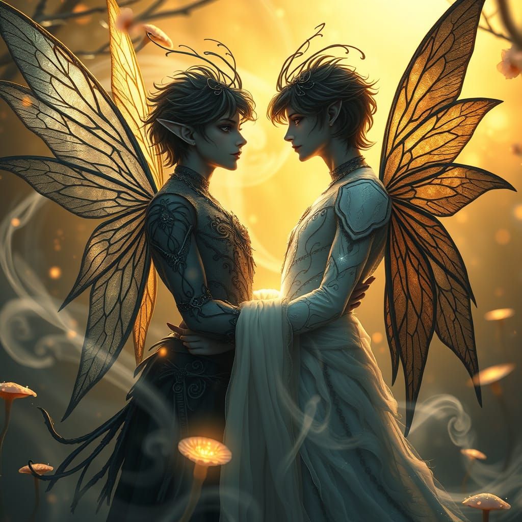 Ethereal Lovers in Dreamlike Realm