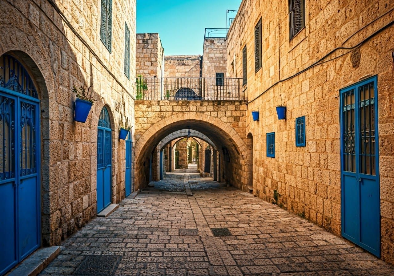 Timeless Safed Streets in Golden Hour