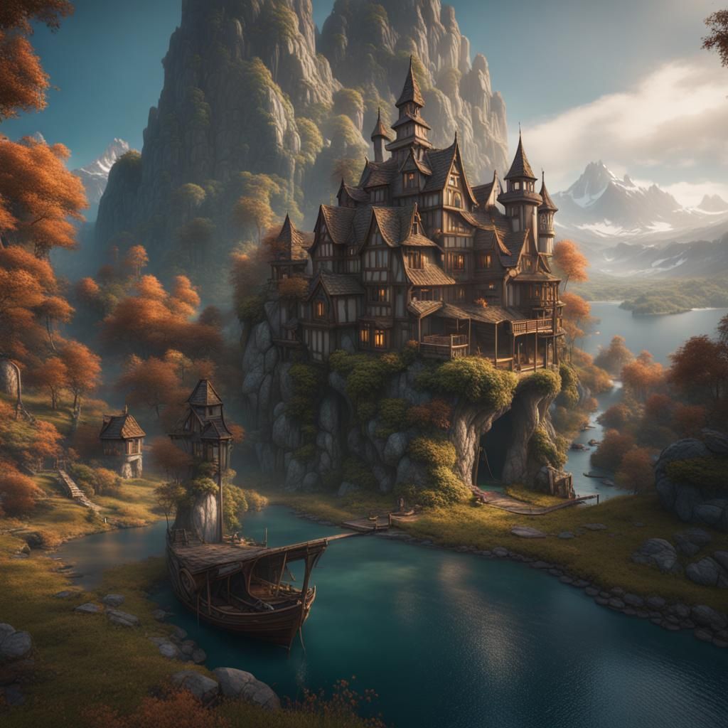 Detailed Matte Painting of Heidi