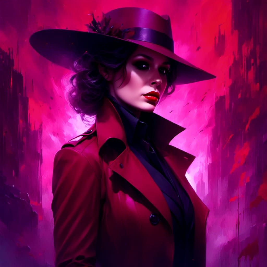 Cybernetic Detective Serena Nightshade in Hyperrealism