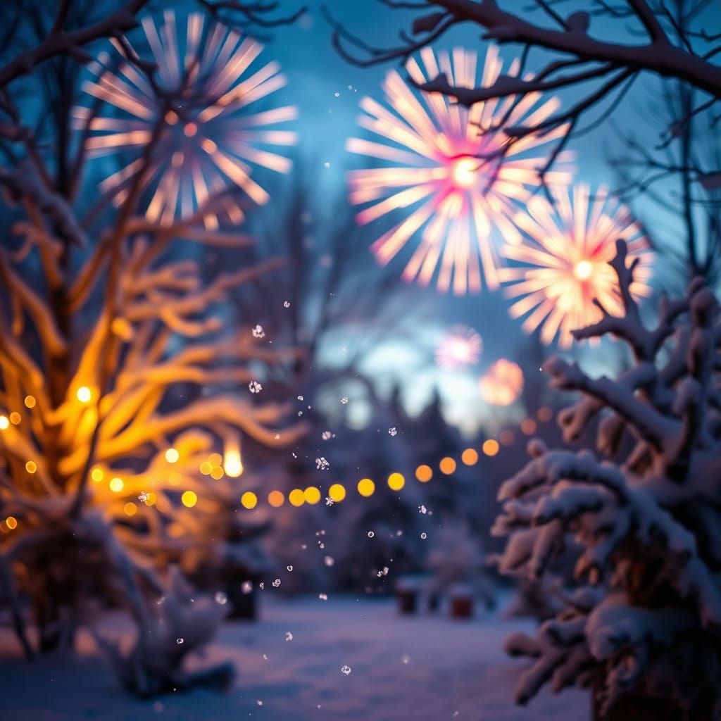 Winter Wonderland New Year's Eve Celebration with Golden Mag...