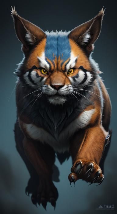 Anthropomorphic Wolverine Portrait with Intricate Details