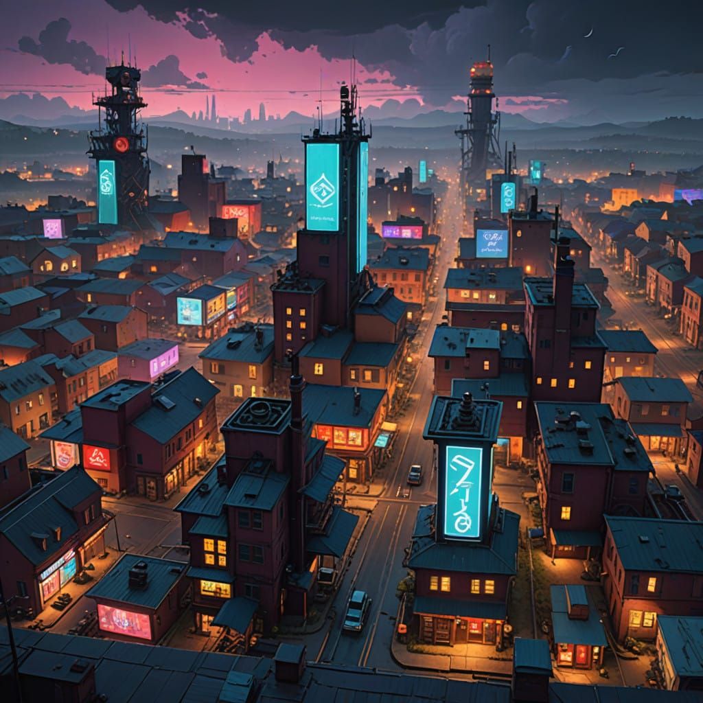 Surreal Portrait of Jerome Lawson in Fantastical Cityscape