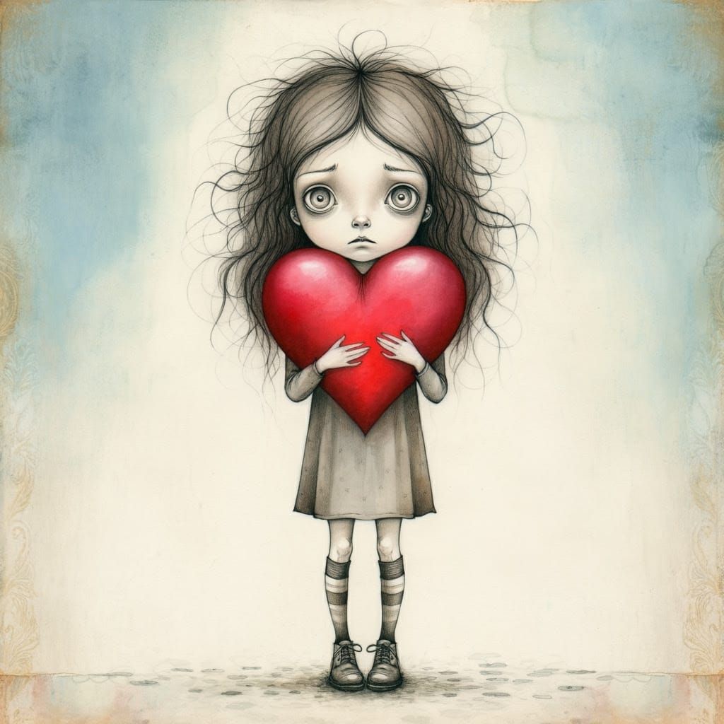 Vulnerable Innocence with Heartfelt Longing