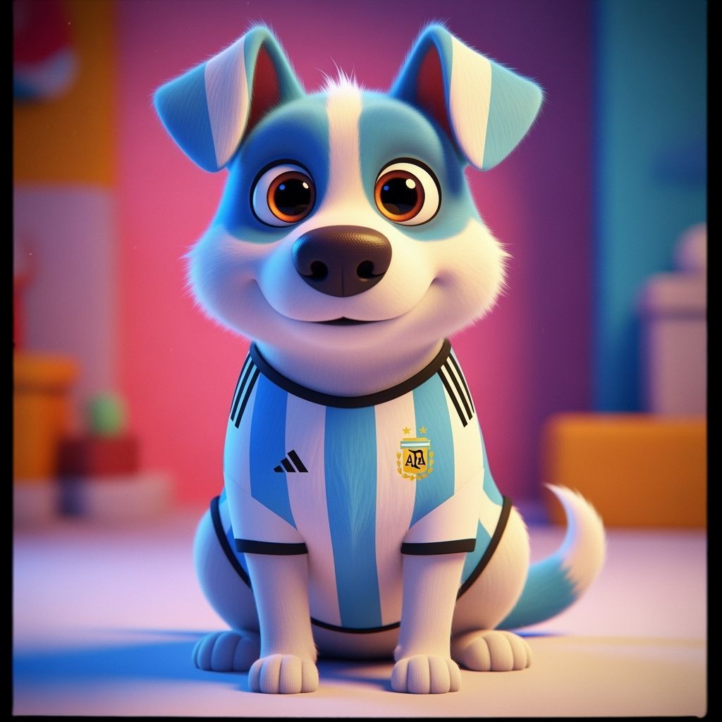 Argentina Dog: A Pixar-Style Cinematic Portrait