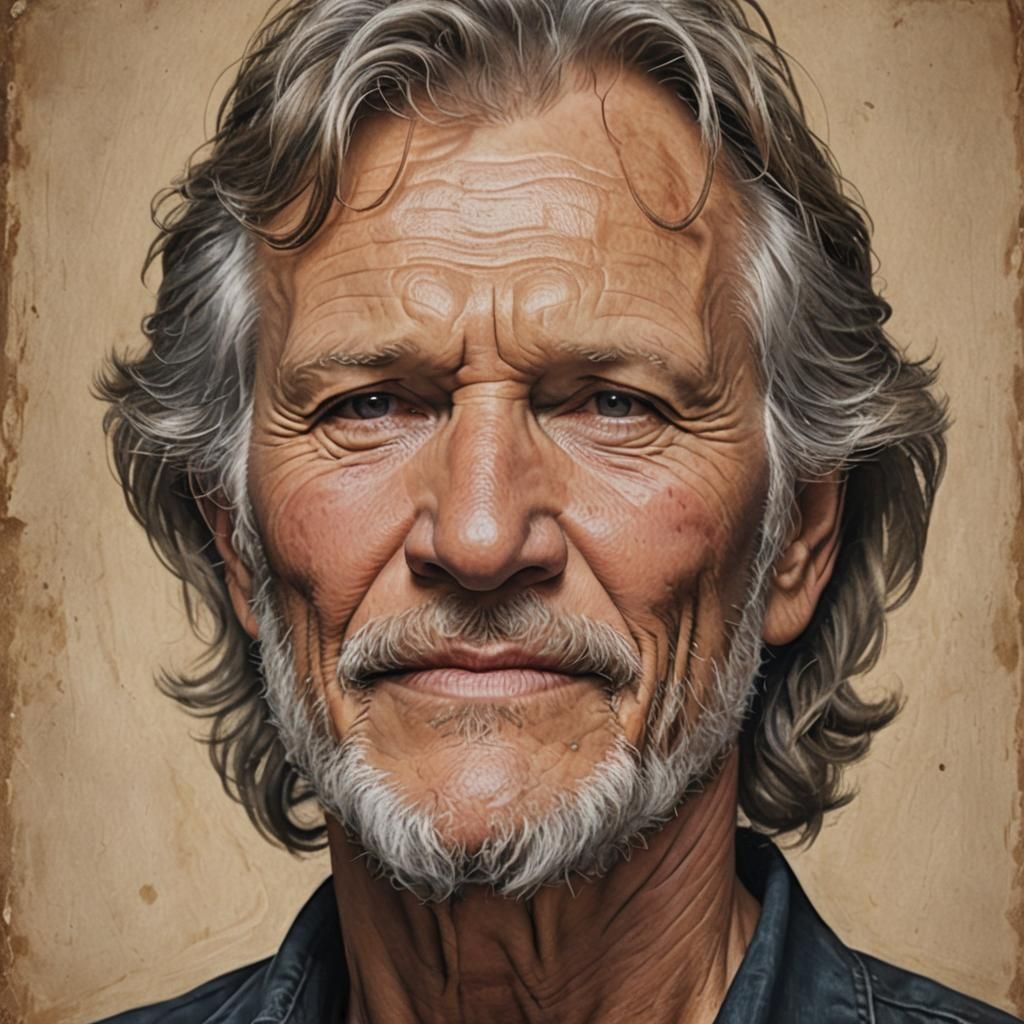 Realistic Portrait of a Man with Weathered Features