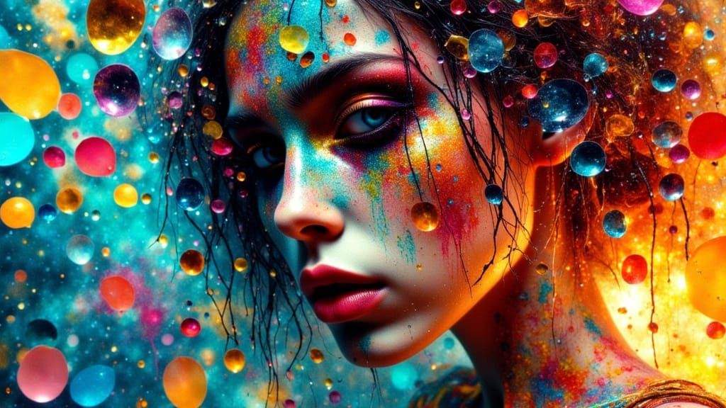 Ethereal Future Memories in Hyperrealistic Splash Art