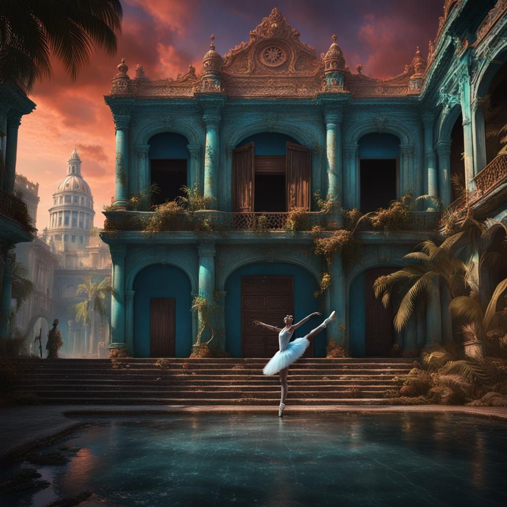 Ballet in Cuba: Detailed Matte Painting