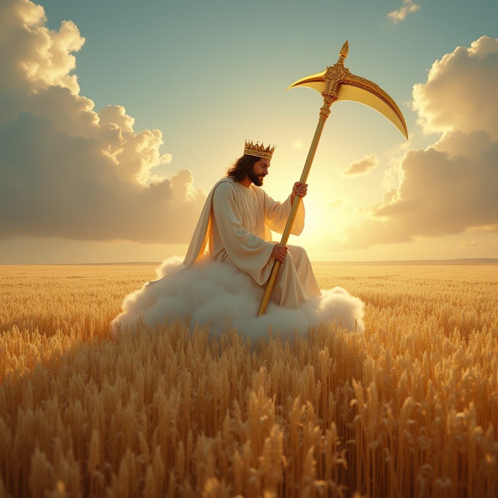 Jesus Reigns Over a Golden Wheat Field