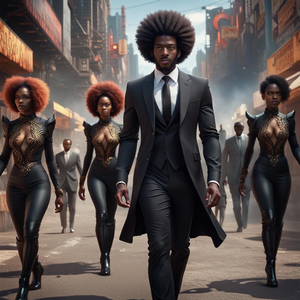 Black Man and She Devils: Fantasy Concept Art