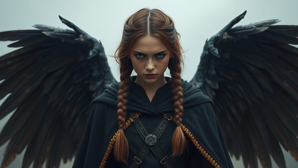 Angry Wings Conceal Hidden Blue Eyes in Fantastical Matte Pa...