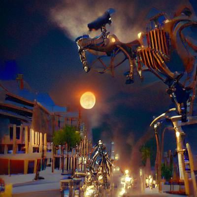 Streets in full moon