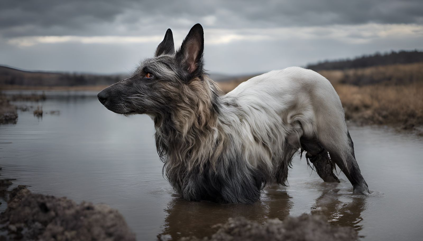his human is calling but he just declared that 'he's not wet yet!'
