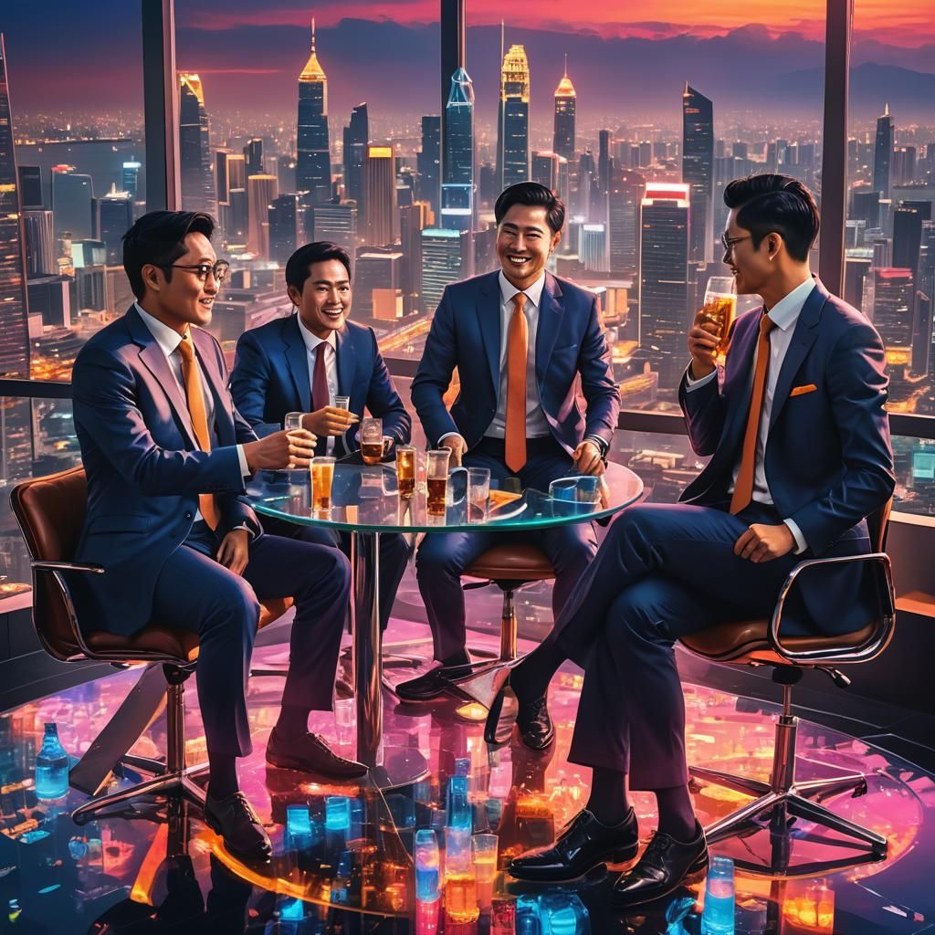 Bangkok Business Celebration in Disney Pixar Style