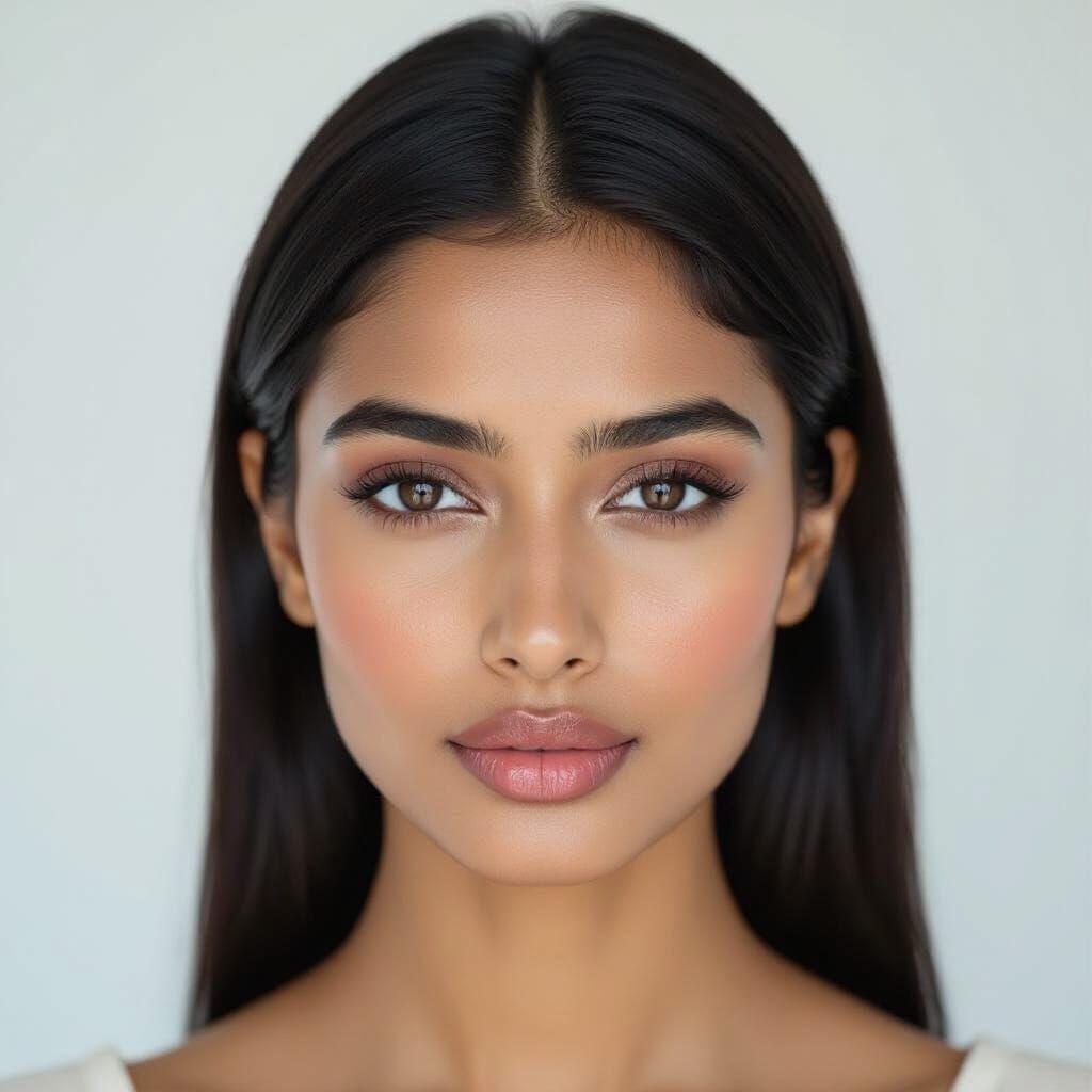 Elegant Portrait of an Indian Woman in Ravi Varma Style