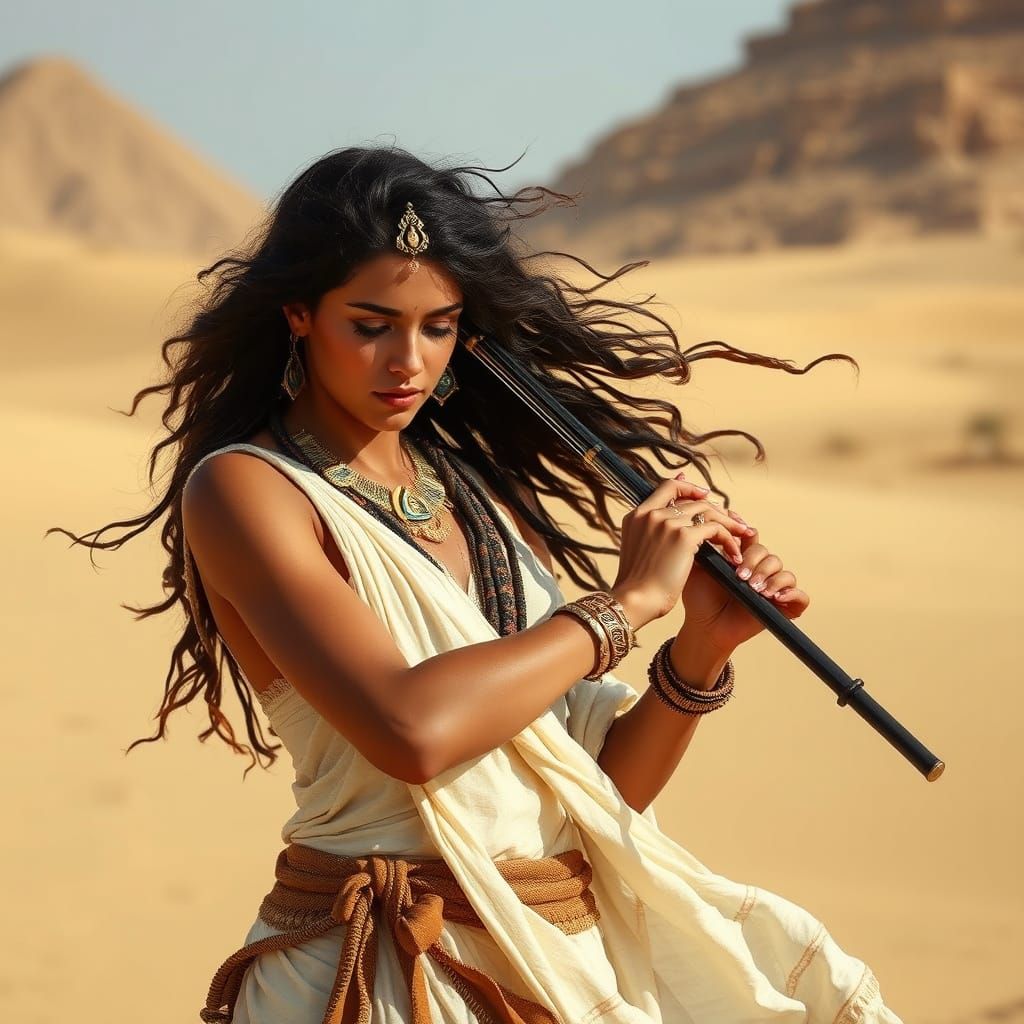 Ancient Desert Queen in Cyberpunk Rebellion