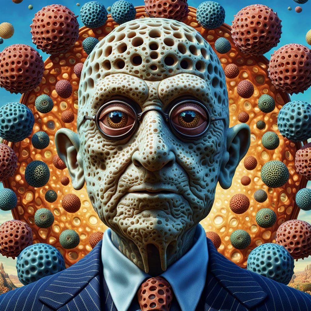 Surreal Deepdream Portrait of Anthropomorphic Pareidolia