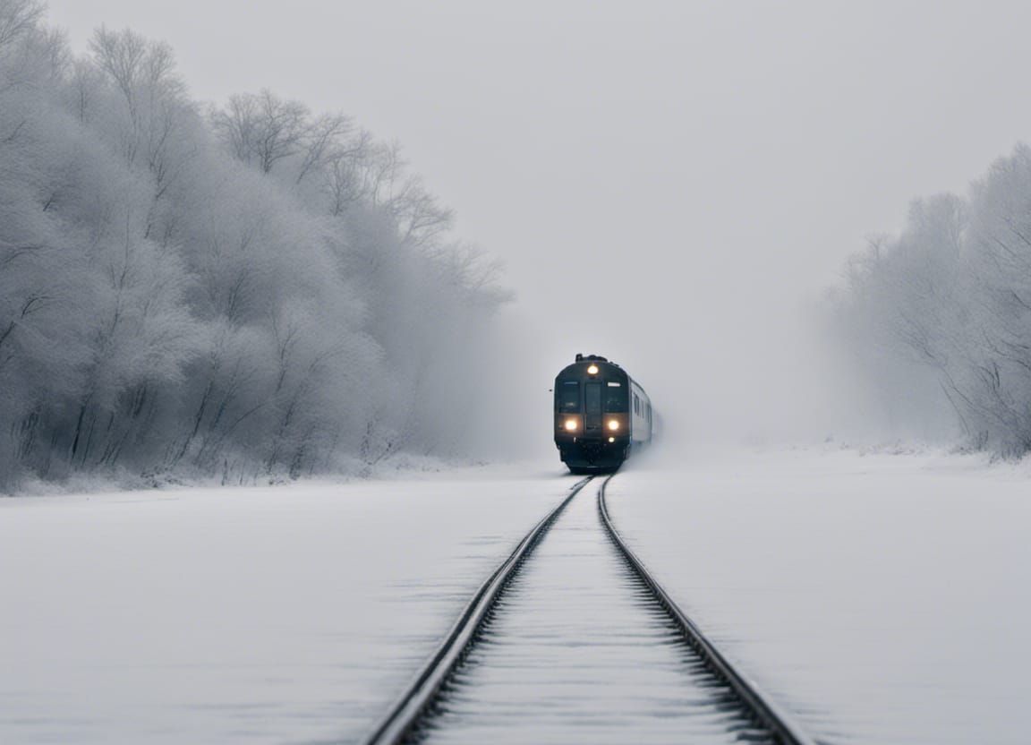 Train Journey Across a Frozen Lake