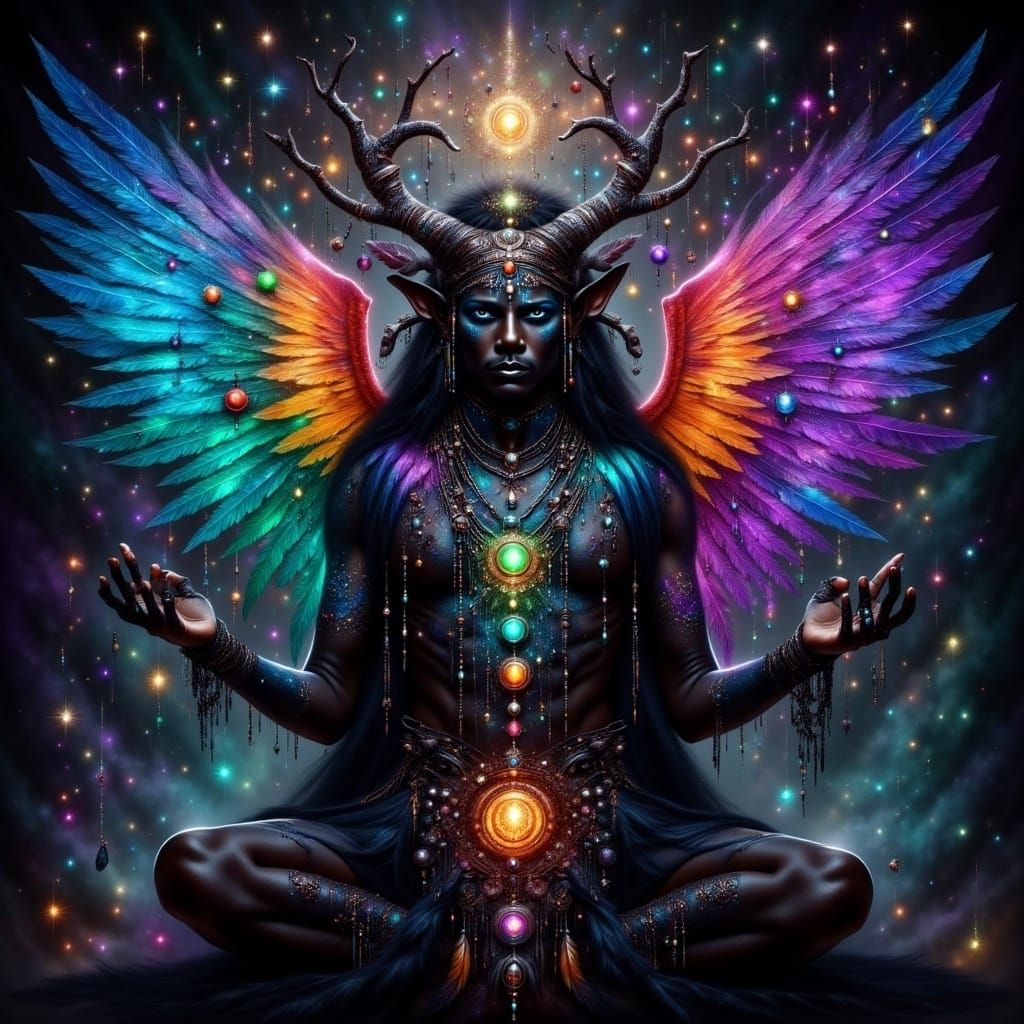 Ethereal Shamanic Vision in Dark Mysticism