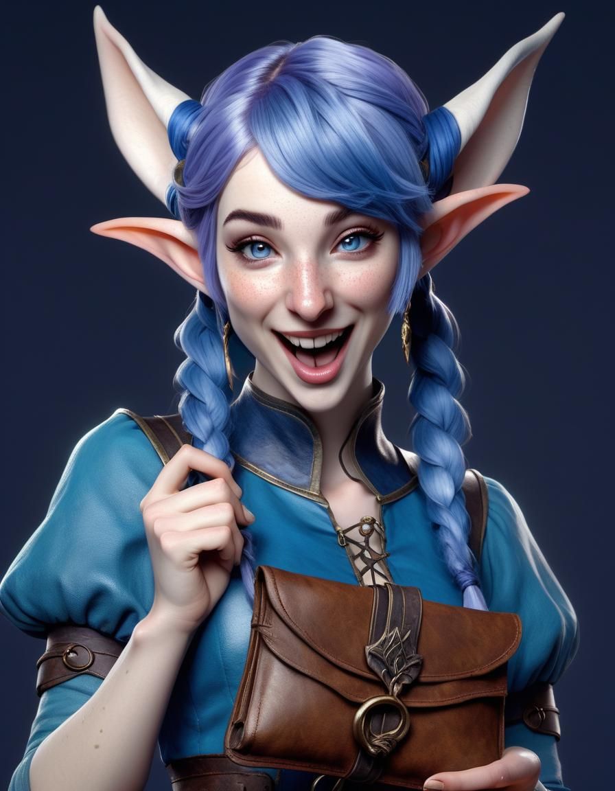 Mischievous Goddess of Trickery in Fantasy Art Style