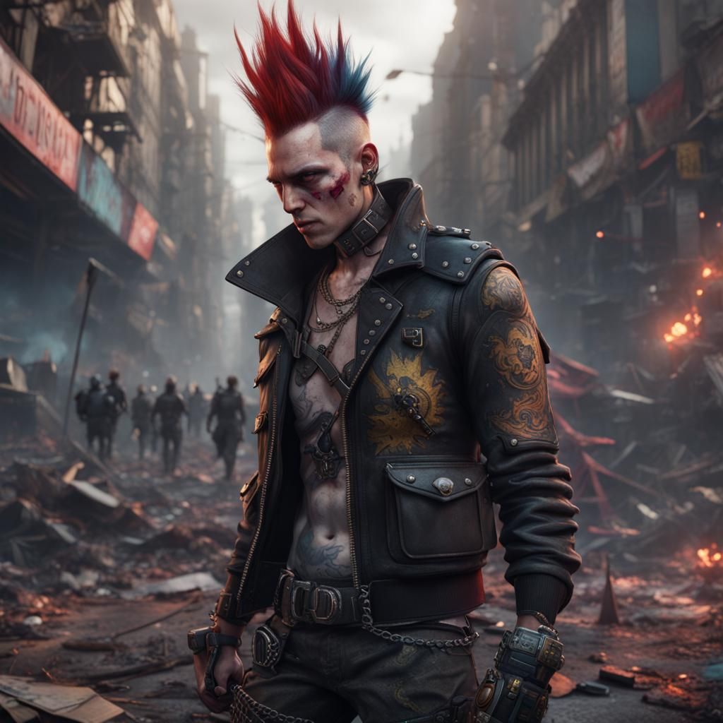 Punk in Riot: Detailed Matte Painting