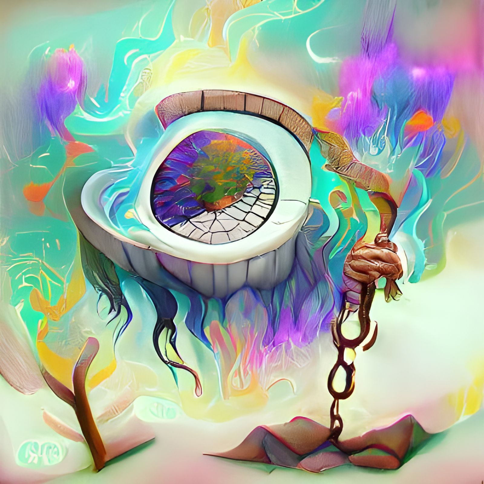 Psychedelic Soul Prison Fantasy Portal Illustration