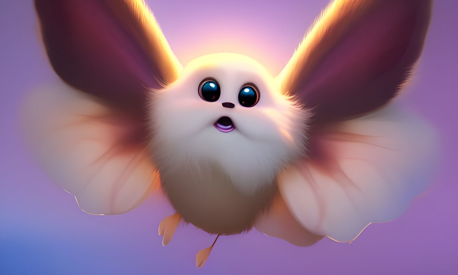 Butterfly Winged Mogwai in Pixar Style